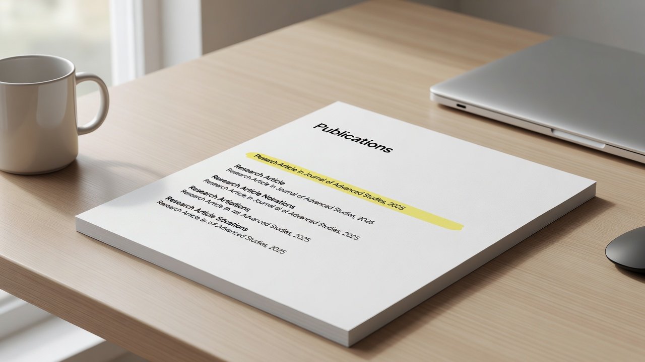 How to List Publications on Your Resume in 2026