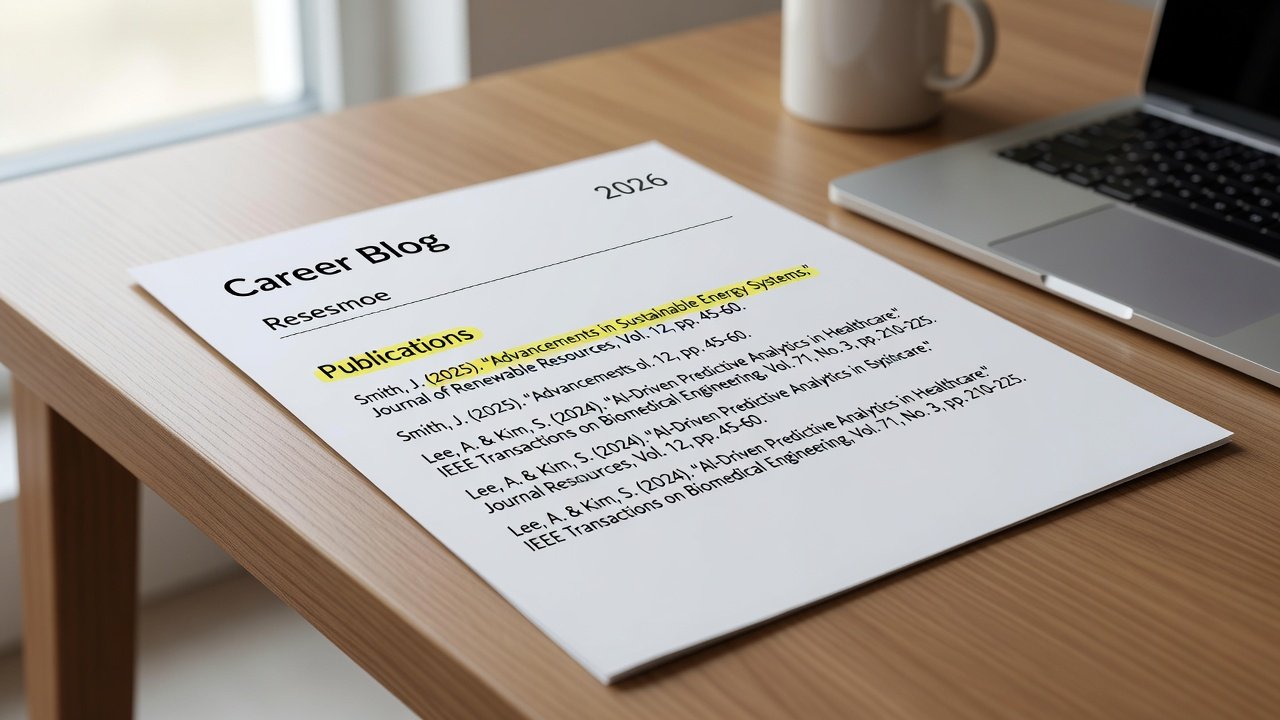 How to List Research Publications on Resumes in 2026